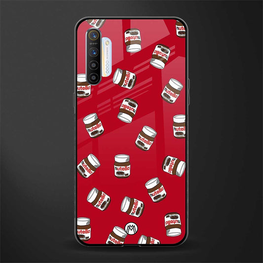 red nutella glass case for realme xt image