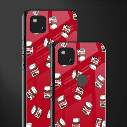 red nutella back phone cover | glass case for google pixel 4a 4g