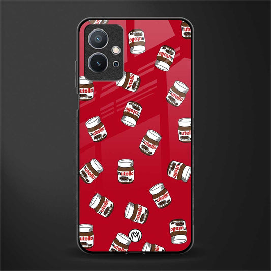 red nutella glass case for vivo y75 5g image
