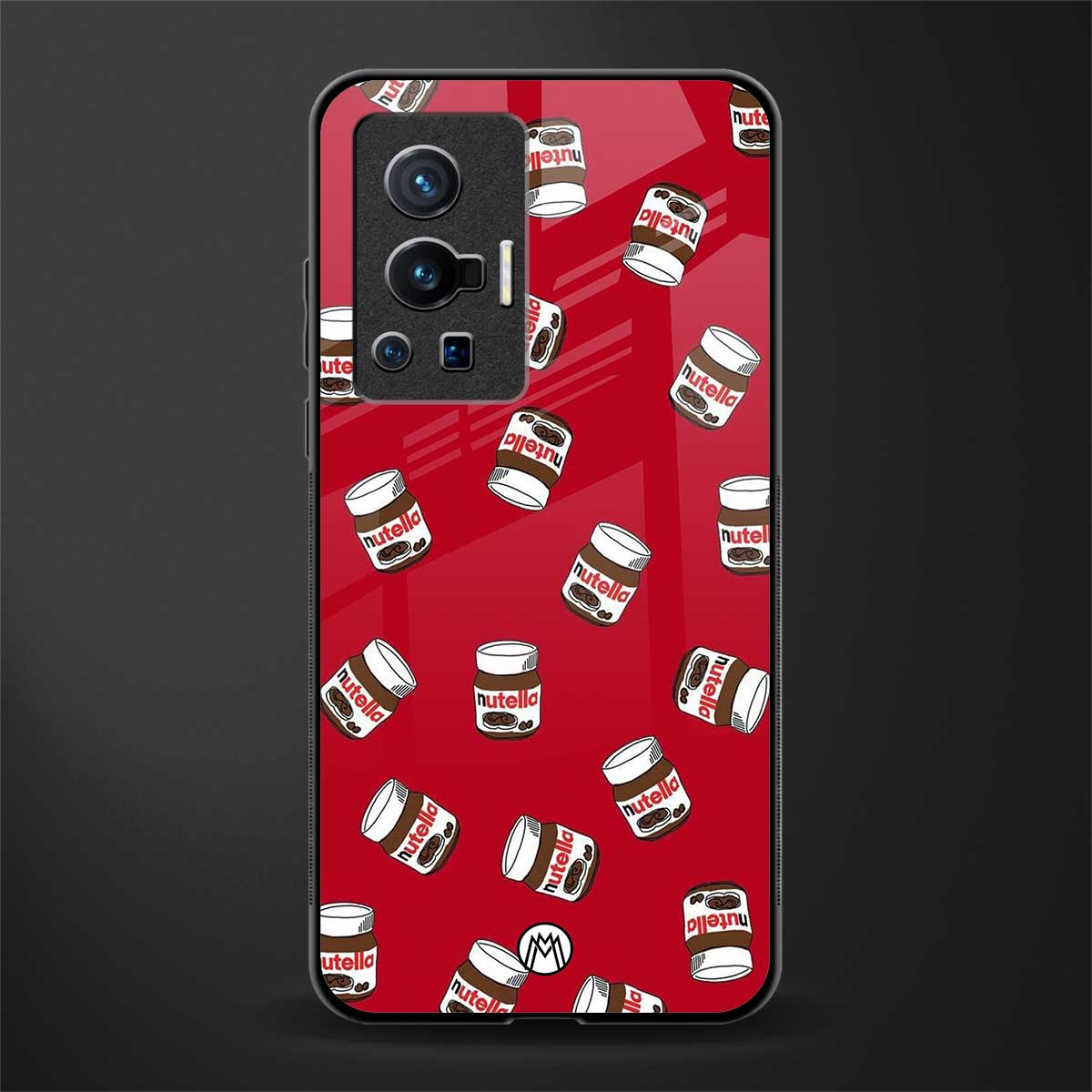 red nutella glass case for vivo x70 pro image