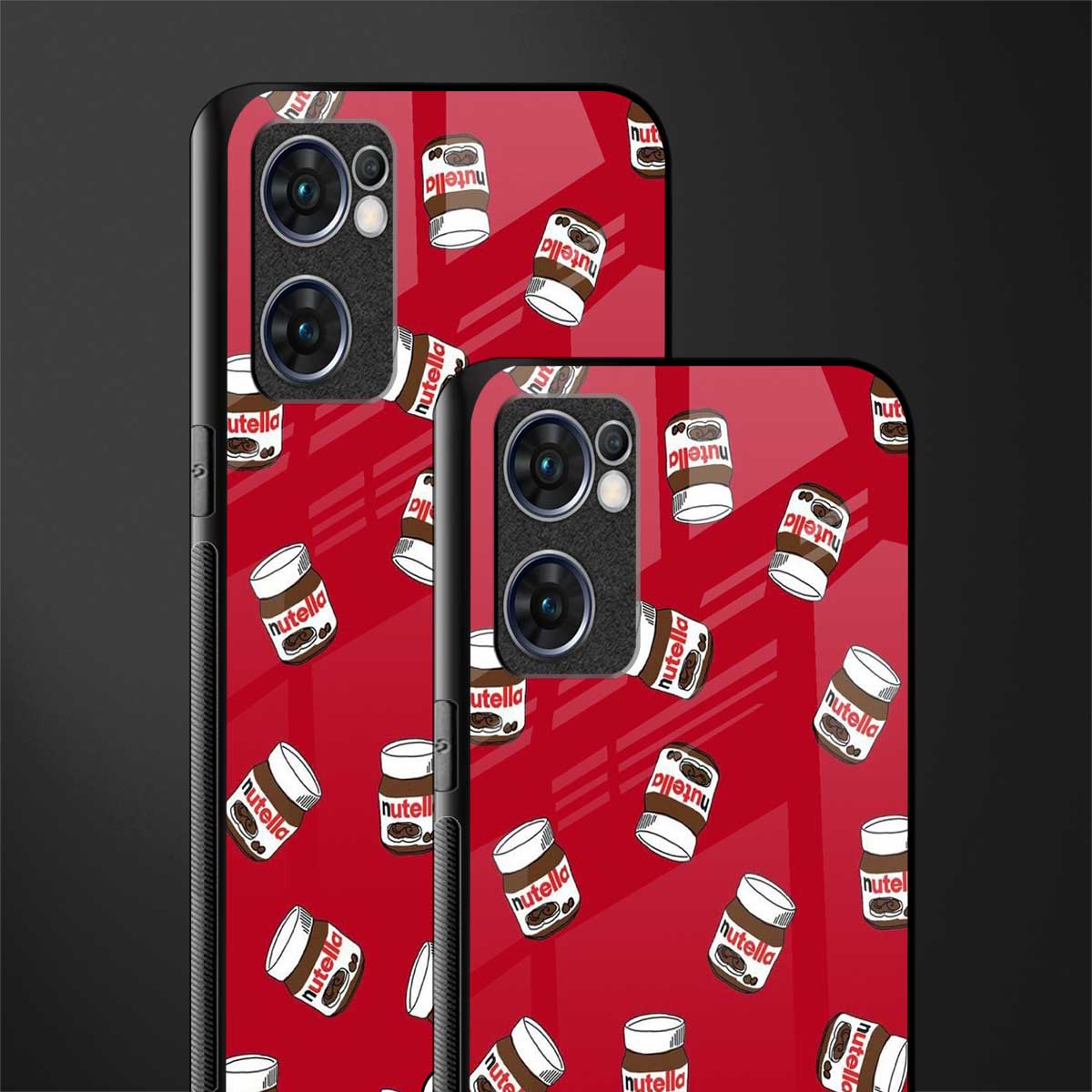 red nutella glass case for oppo reno7 5g image-2