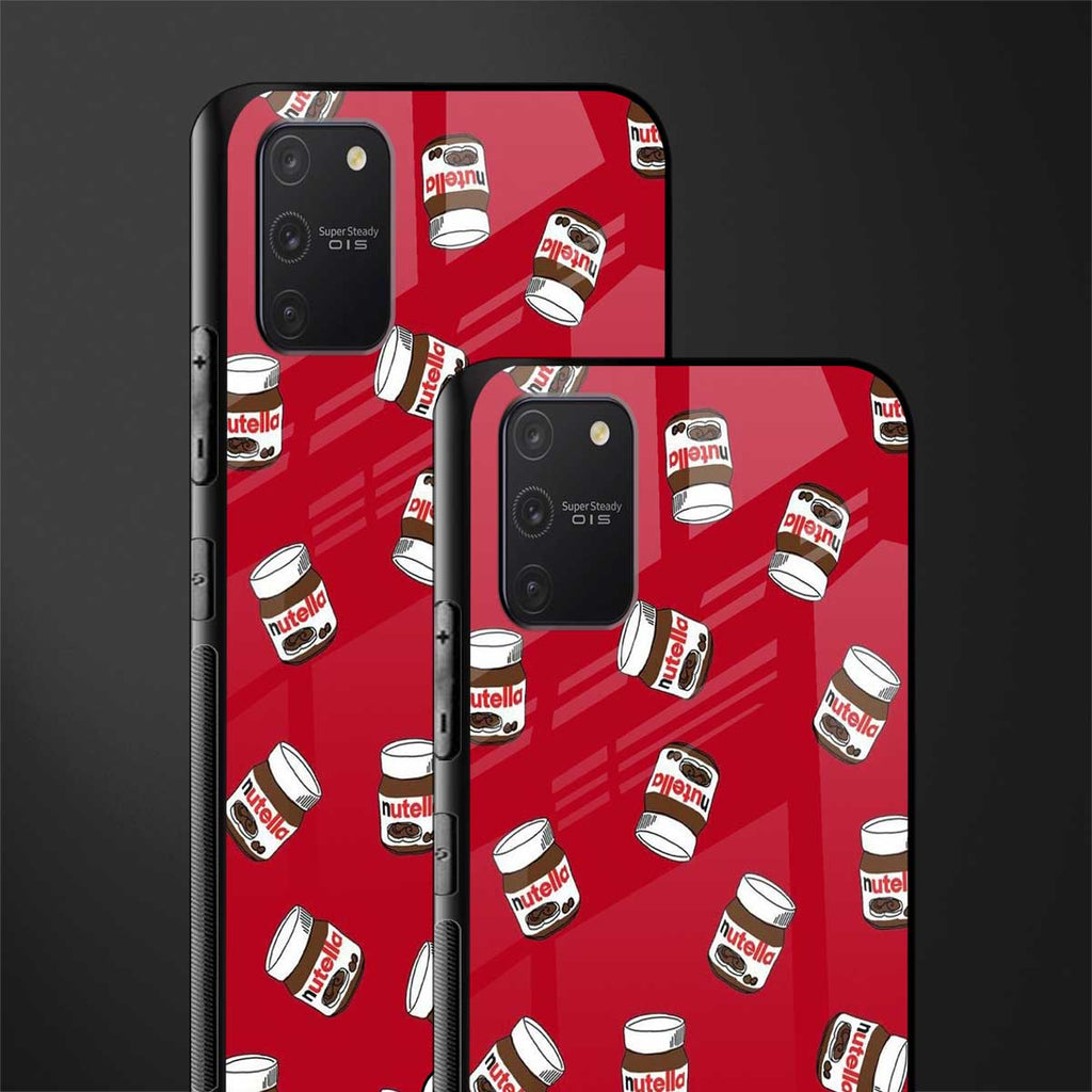 red nutella glass case for samsung galaxy a91 image-2