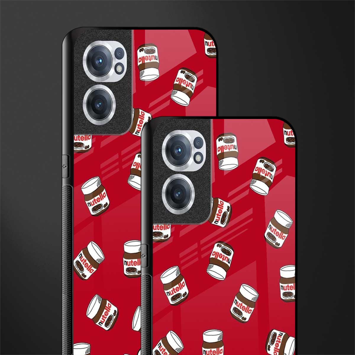 red nutella glass case for oneplus nord ce 2 5g image-2