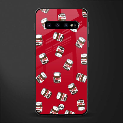 red nutella glass case for samsung galaxy s10 image