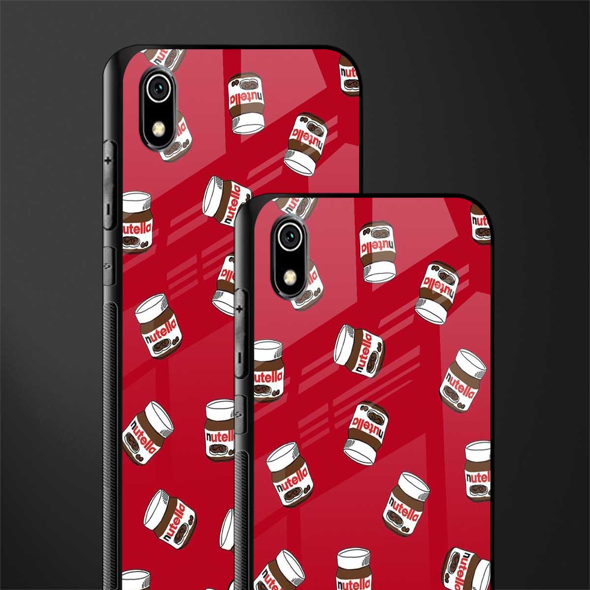 red nutella glass case for redmi 7a image-2