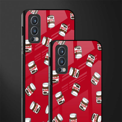 red nutella glass case for oneplus nord 2 5g image-2