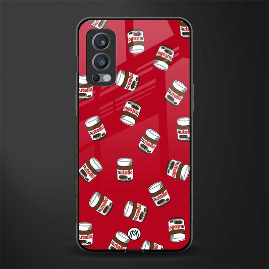 red nutella glass case for oneplus nord 2 5g image