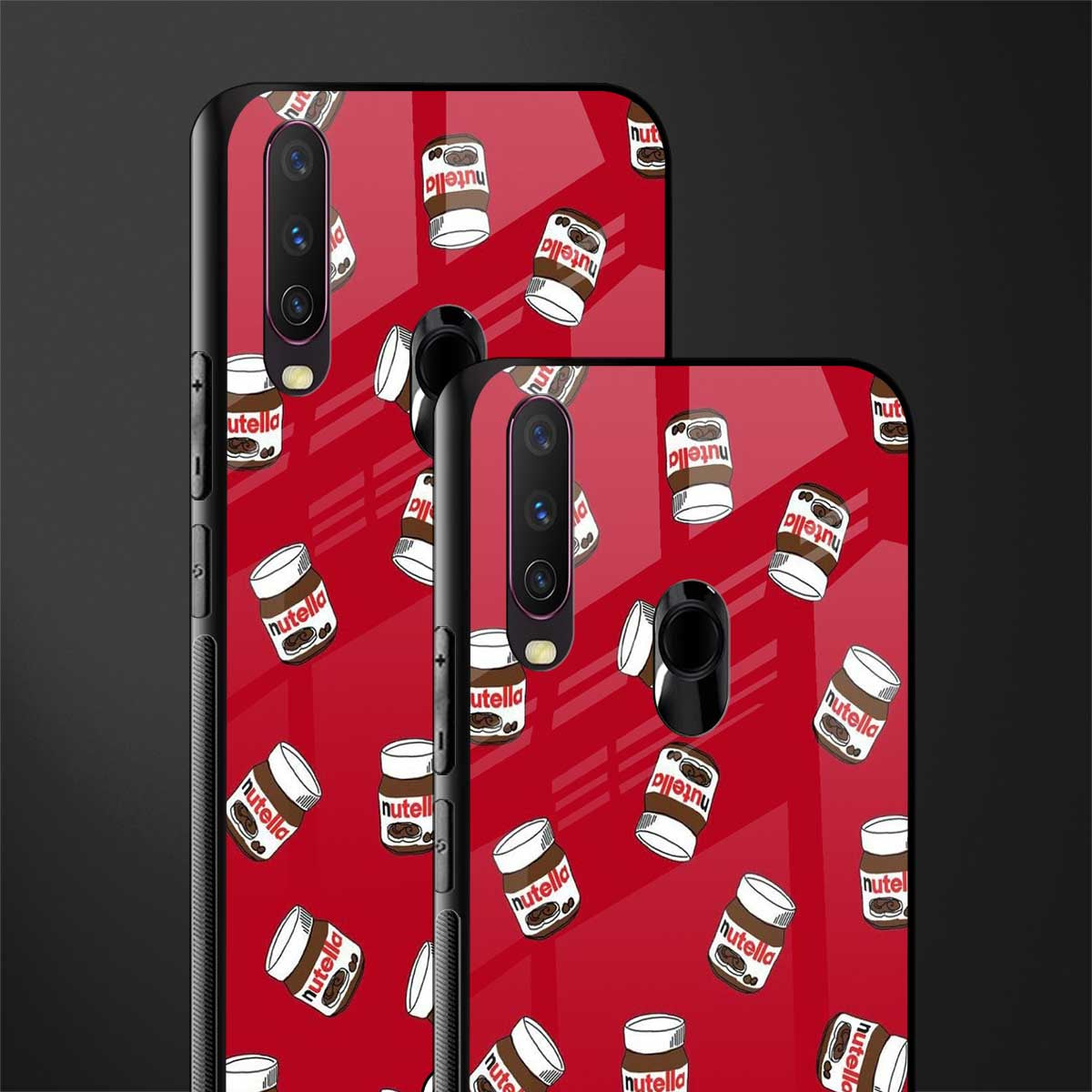 red nutella glass case for vivo y15 image-2
