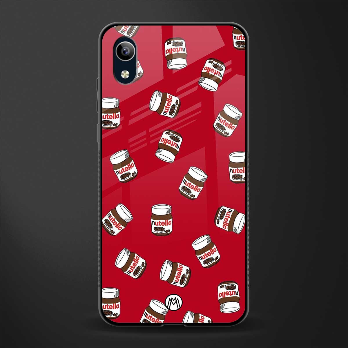 red nutella glass case for vivo y91i image