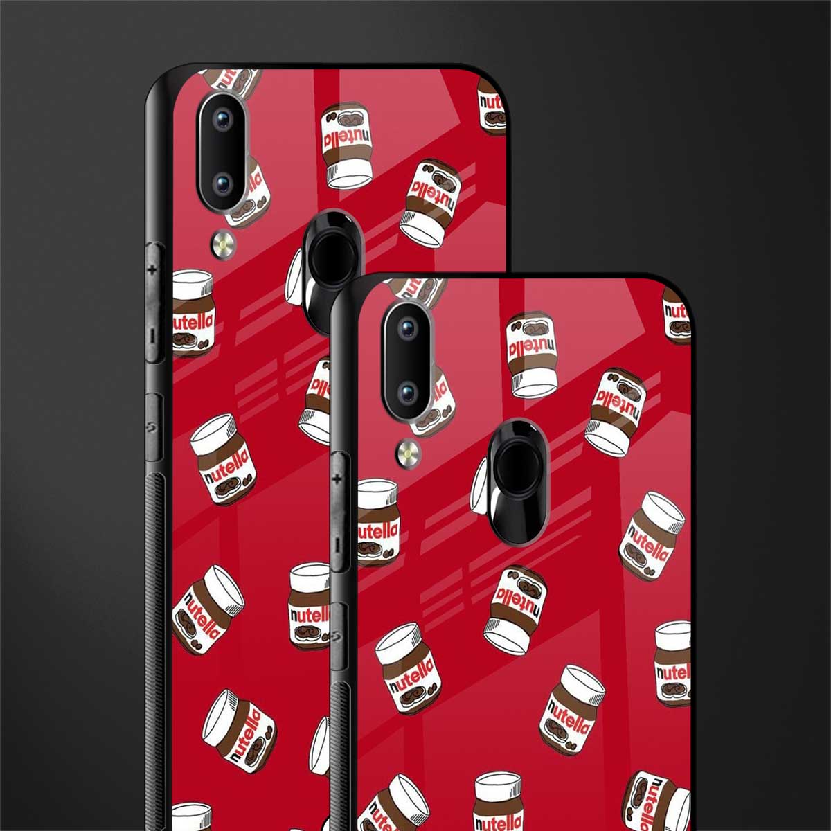 red nutella glass case for vivo y95 image-2