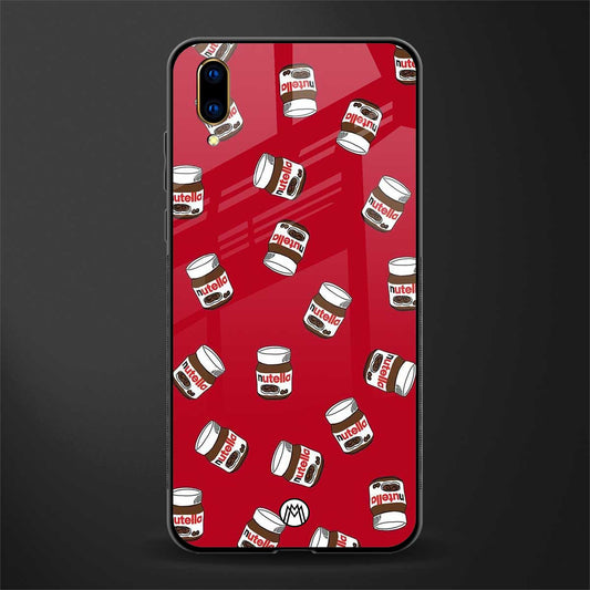 red nutella glass case for vivo v11 pro image