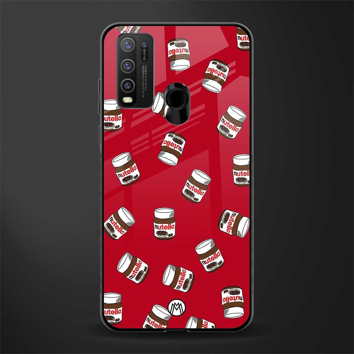 red nutella glass case for vivo y50 image