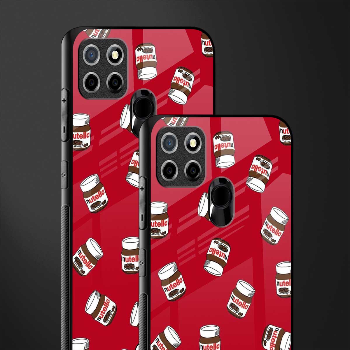 red nutella glass case for realme narzo 30a image-2