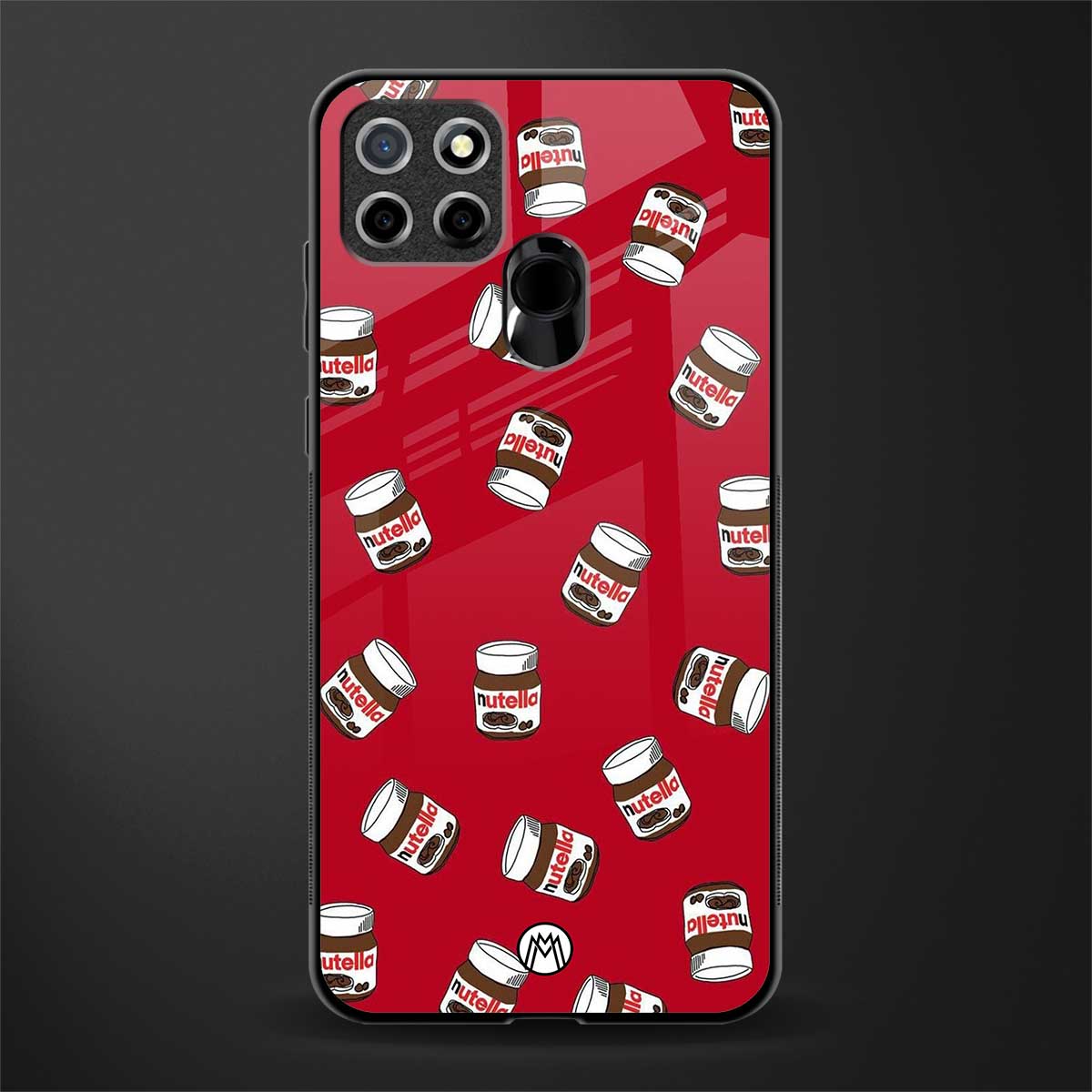 red nutella glass case for realme narzo 20 image