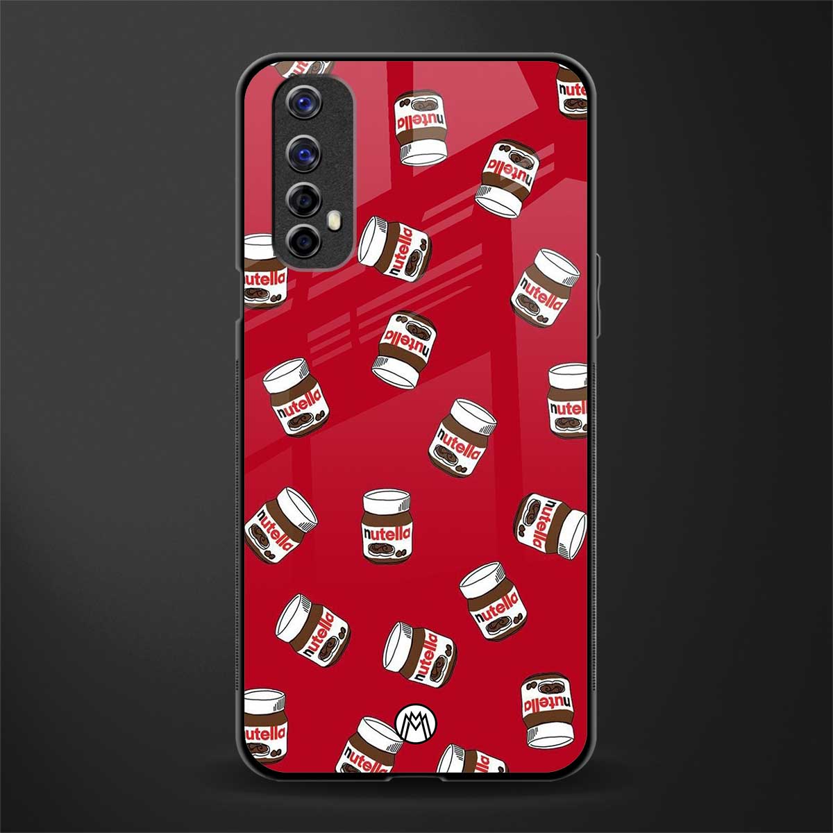 red nutella glass case for realme 7 image