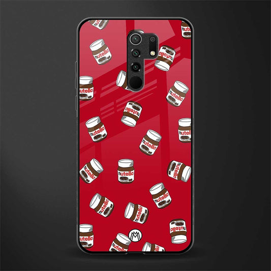 red nutella glass case for redmi 9 prime image