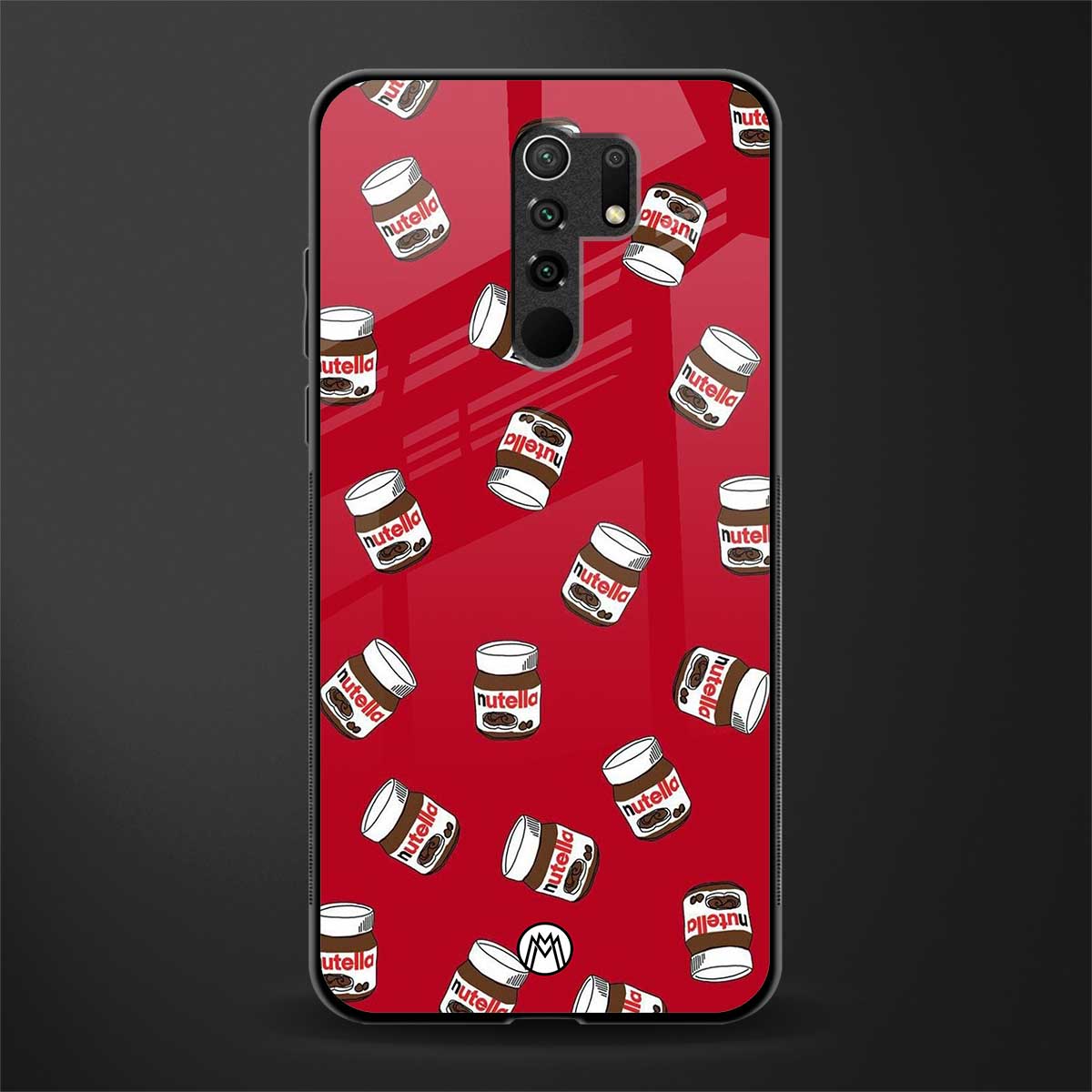 red nutella glass case for poco m2 image