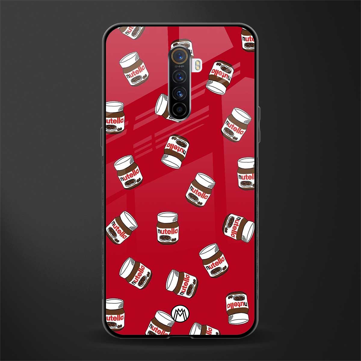 red nutella glass case for realme x2 pro image