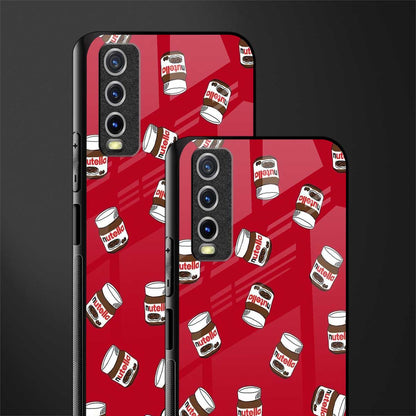 red nutella glass case for vivo y12s image-2