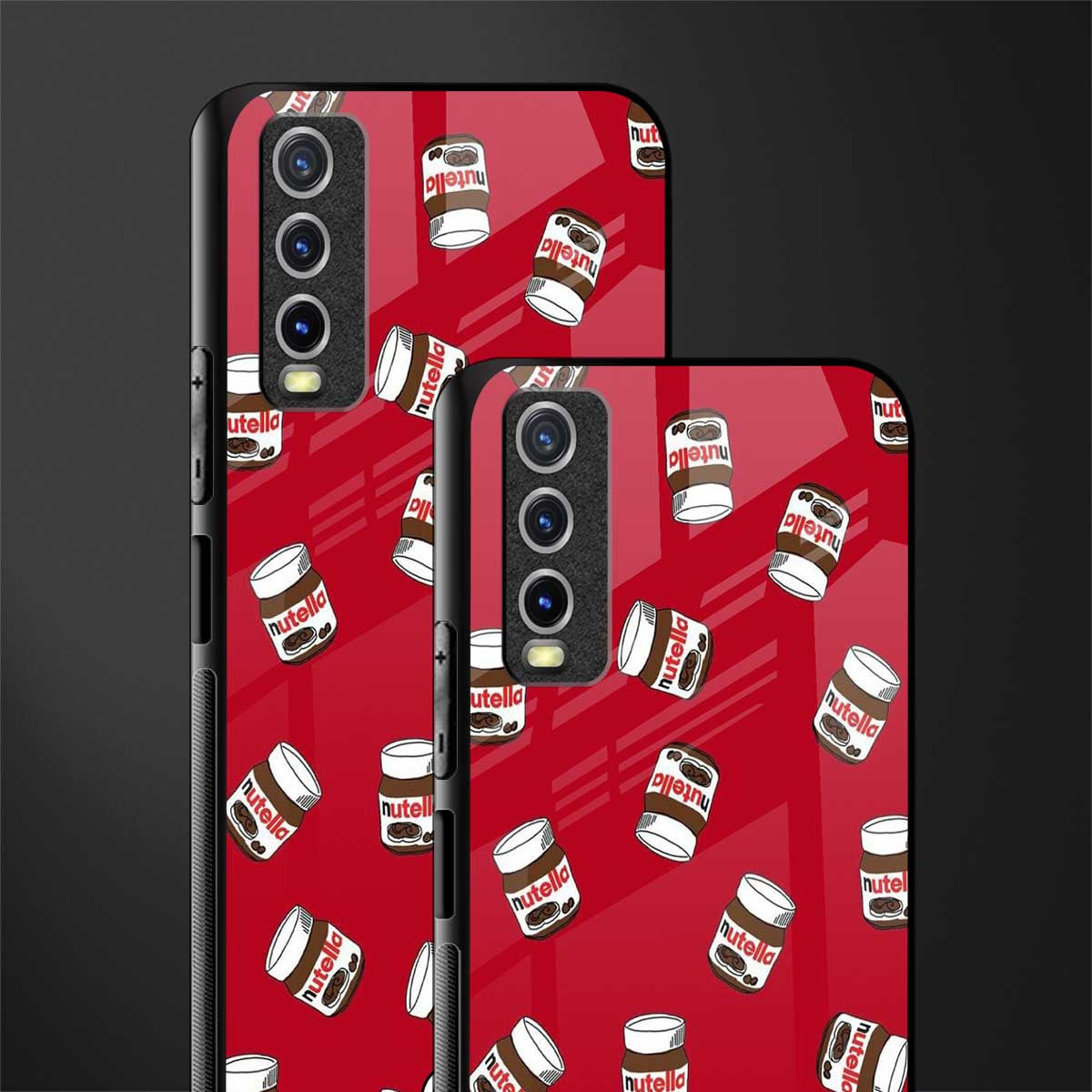 red nutella glass case for vivo y12g image-2