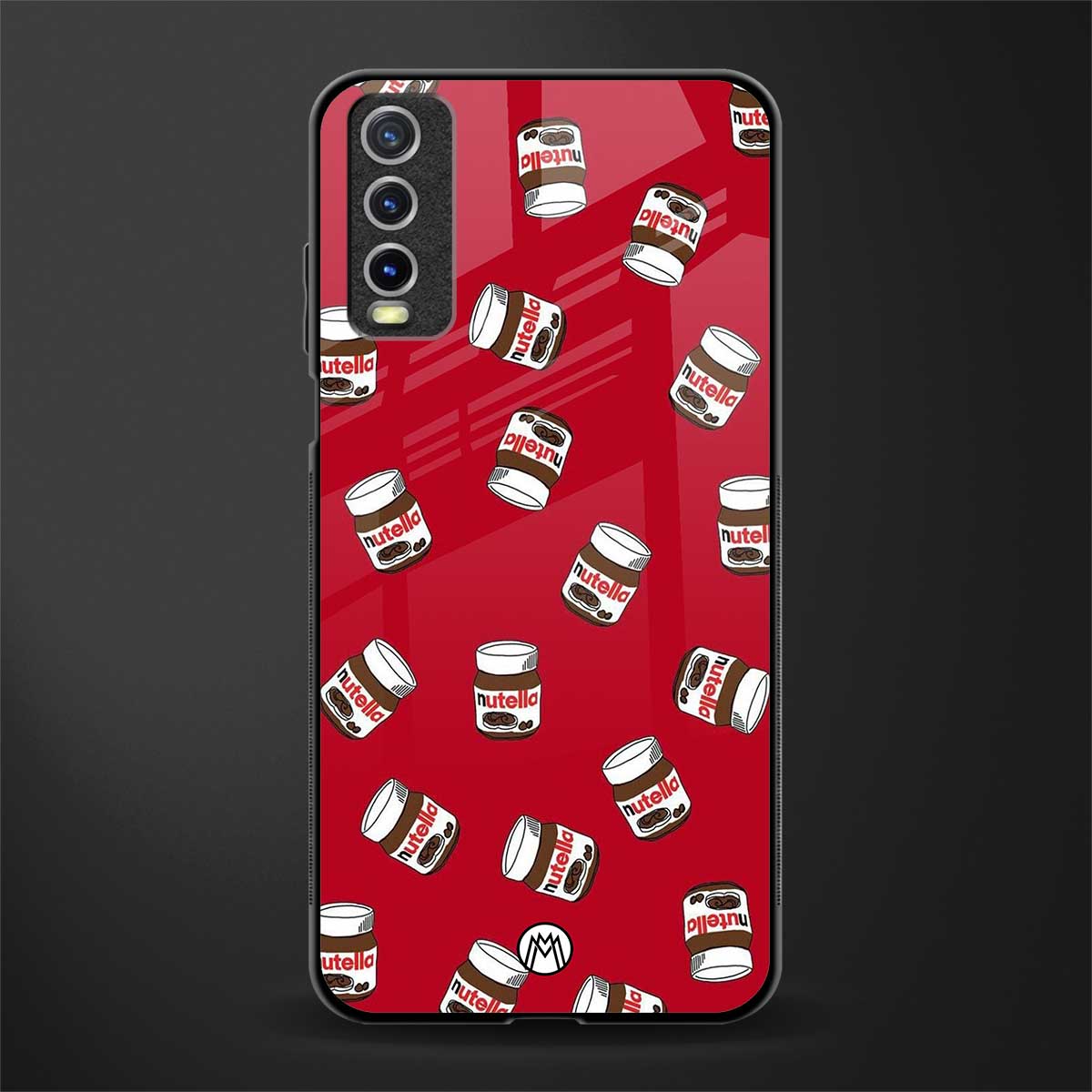 red nutella glass case for vivo y20 image