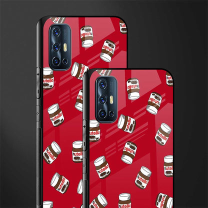 red nutella glass case for vivo v17 image-2