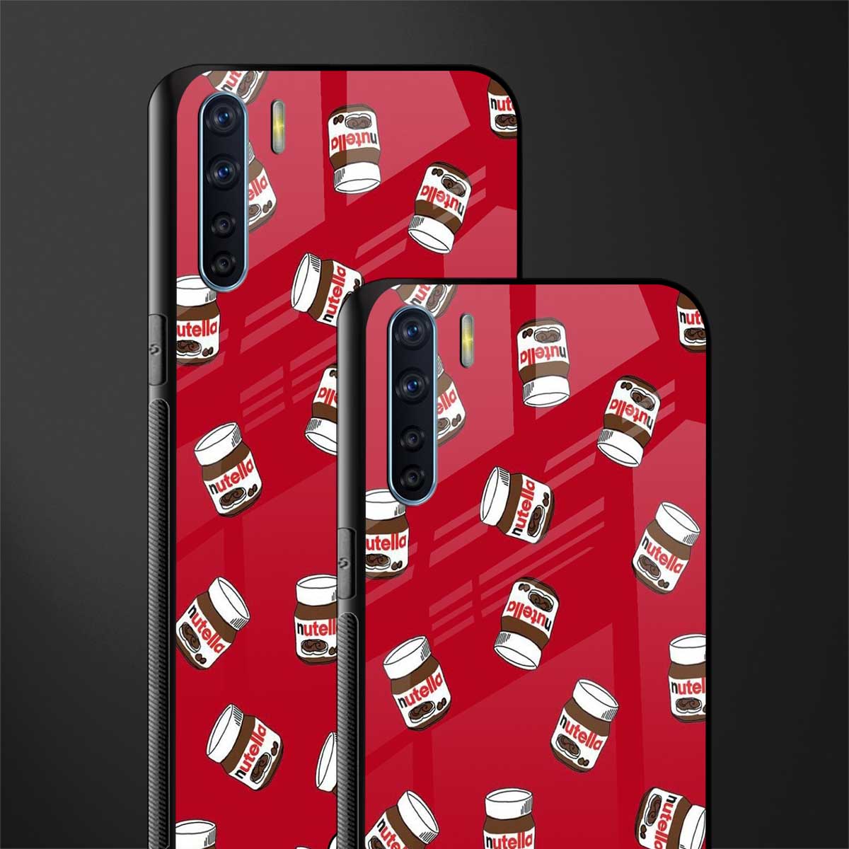 red nutella glass case for oppo f15 image-2