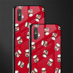 red nutella glass case for redmi 9a image-2