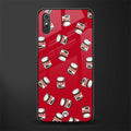 red nutella glass case for redmi 9a image