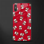 red nutella glass case for redmi 9a image