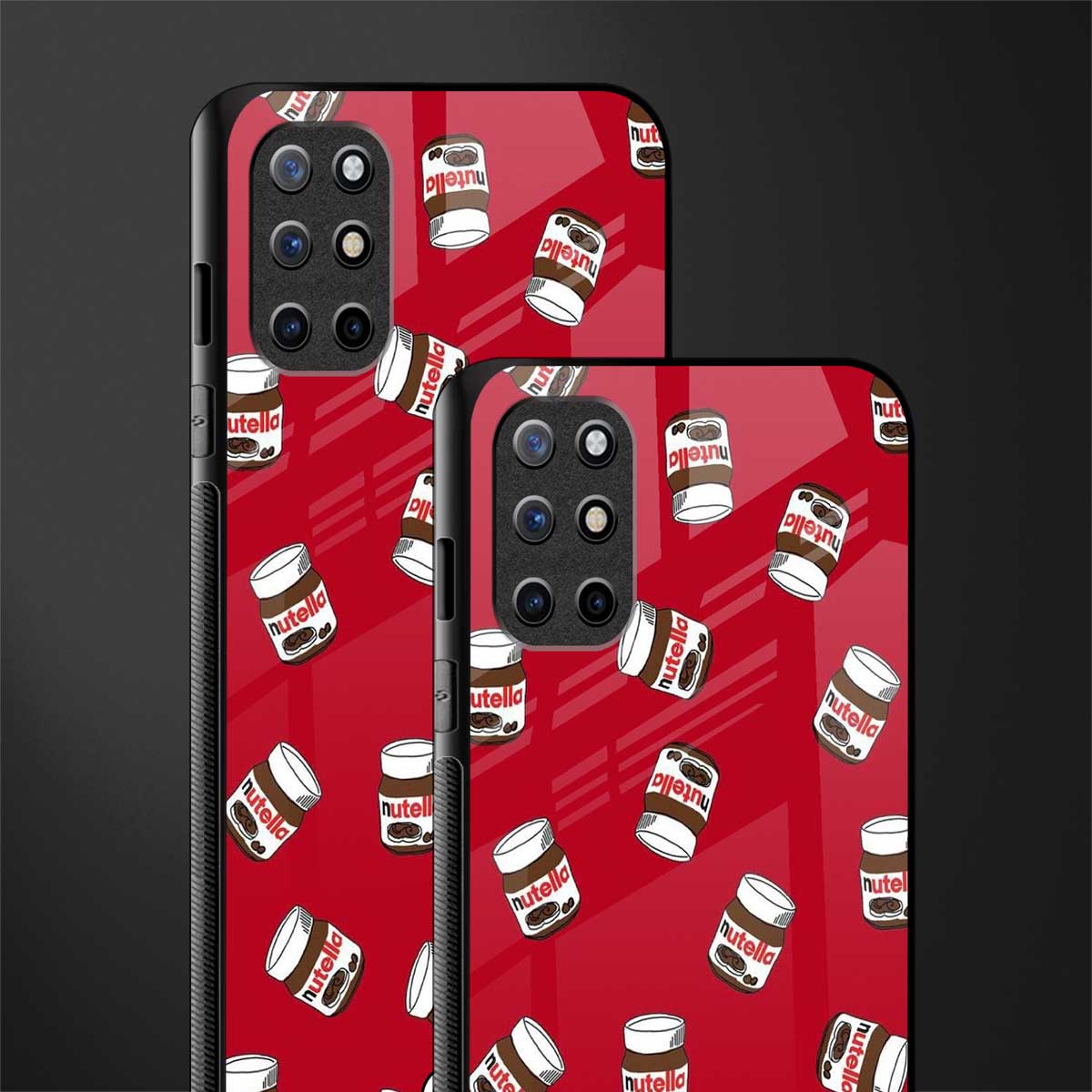 red nutella glass case for oneplus 8t image-2