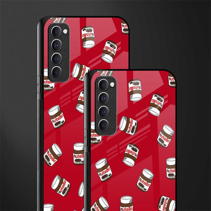 red nutella glass case for oppo reno 4 pro image-2