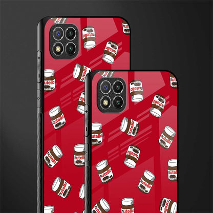 red nutella glass case for poco c3 image-2