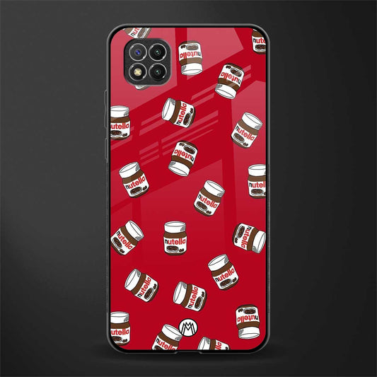 red nutella glass case for poco c3 image