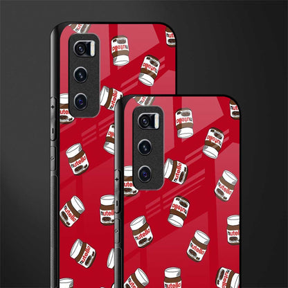 red nutella glass case for vivo v20 se image-2