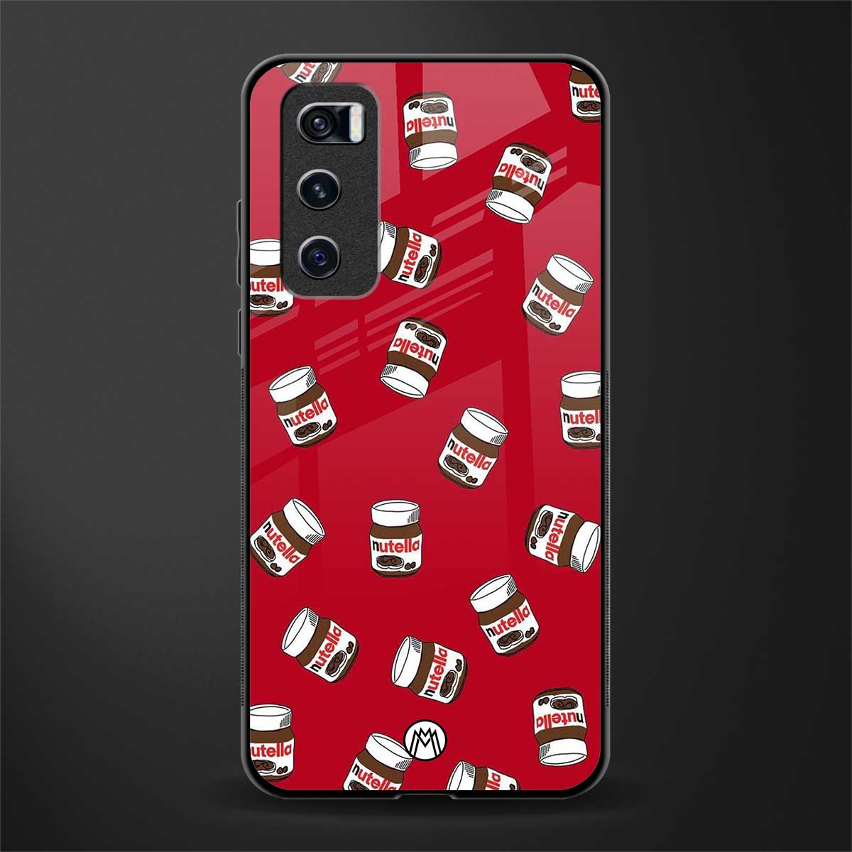 red nutella glass case for vivo v20 se image