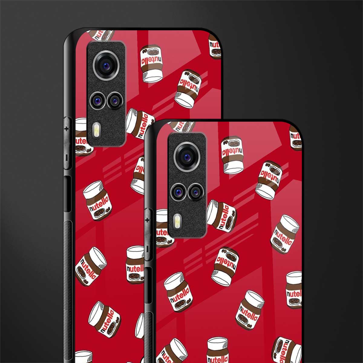 red nutella glass case for vivo y51a image-2