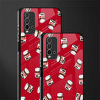 red nutella glass case for redmi 9 power image-2