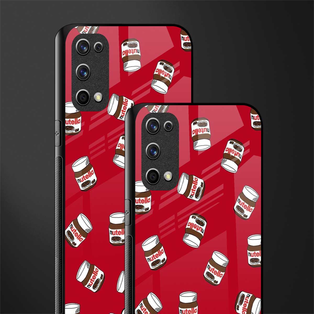 red nutella glass case for realme x7 pro image-2