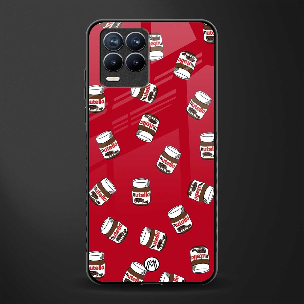 red nutella glass case for realme 8 4g image