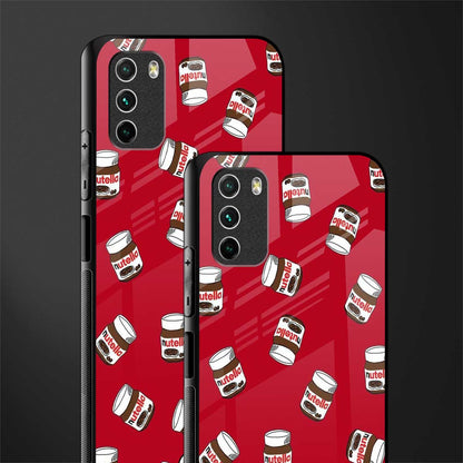 red nutella glass case for poco m3 image-2