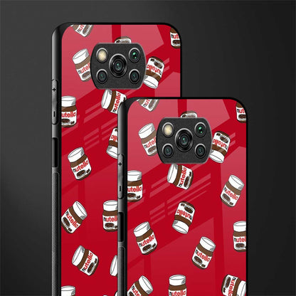 red nutella glass case for poco x3 image-2