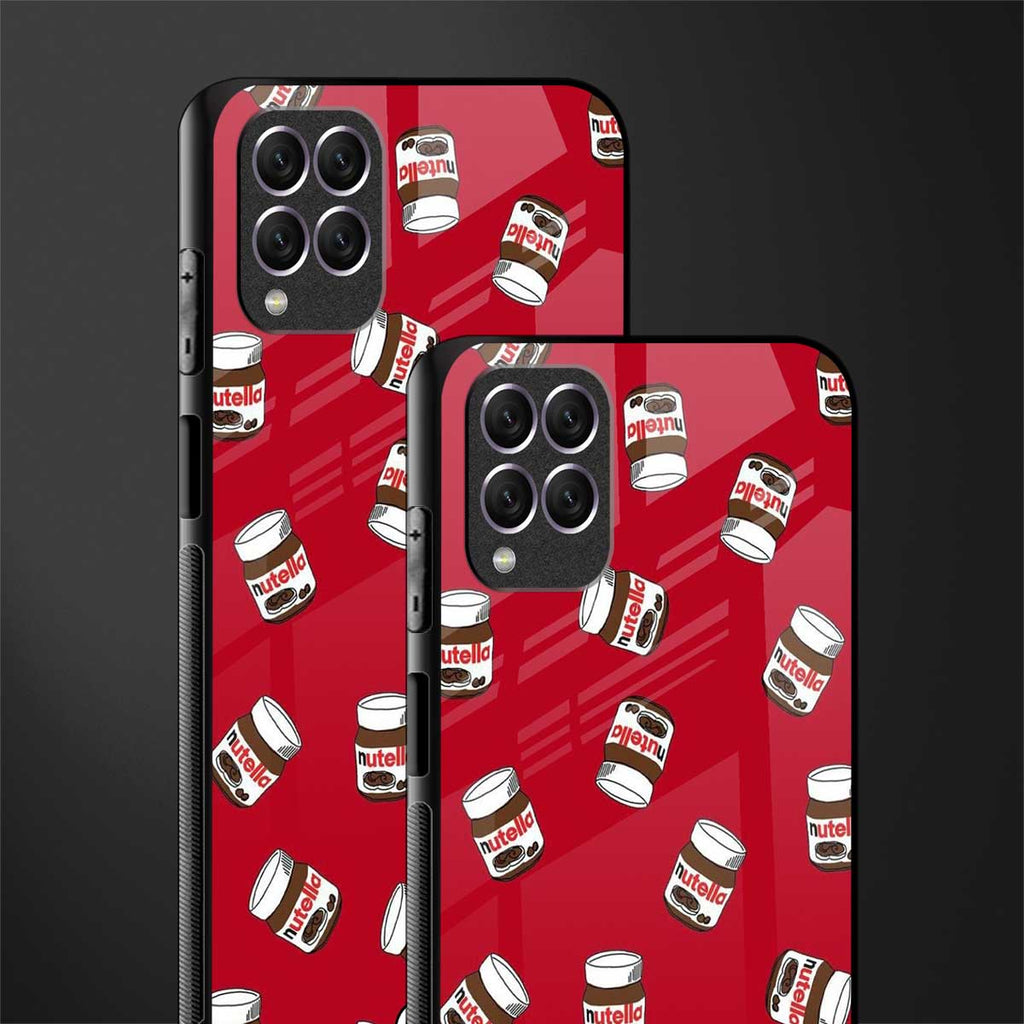 red nutella glass case for samsung galaxy f62 image-2