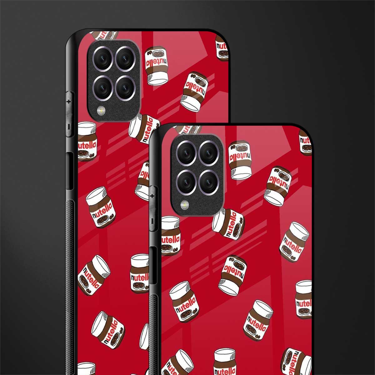 red nutella glass case for samsung galaxy f62 image-2