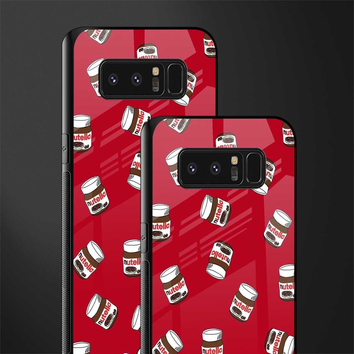 red nutella glass case for samsung galaxy note 8 image-2