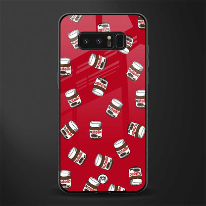 red nutella glass case for samsung galaxy note 8 image