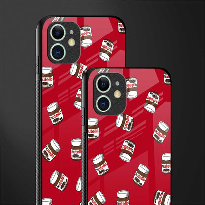 red nutella glass case for iphone 12 mini image-2
