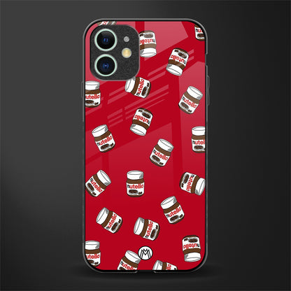 red nutella glass case for iphone 11 image