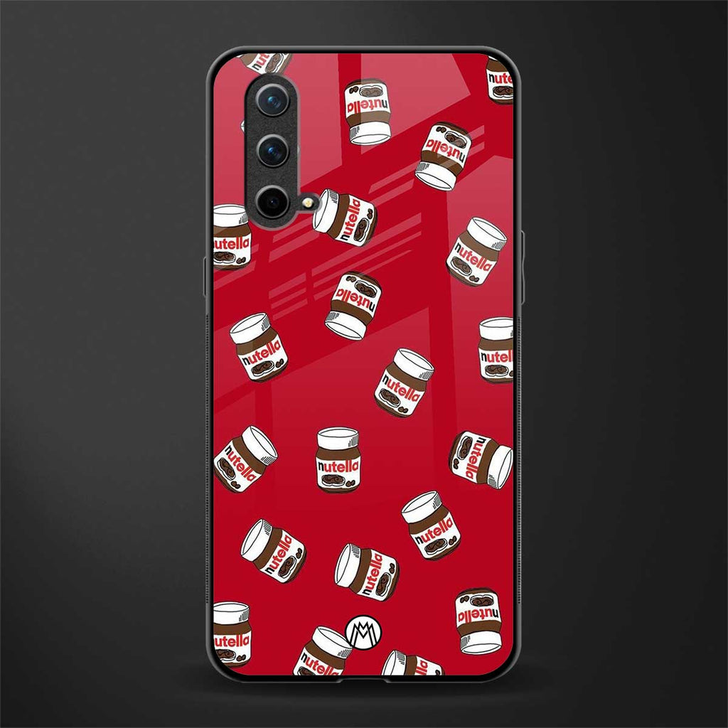 red nutella glass case for oneplus nord ce 5g image