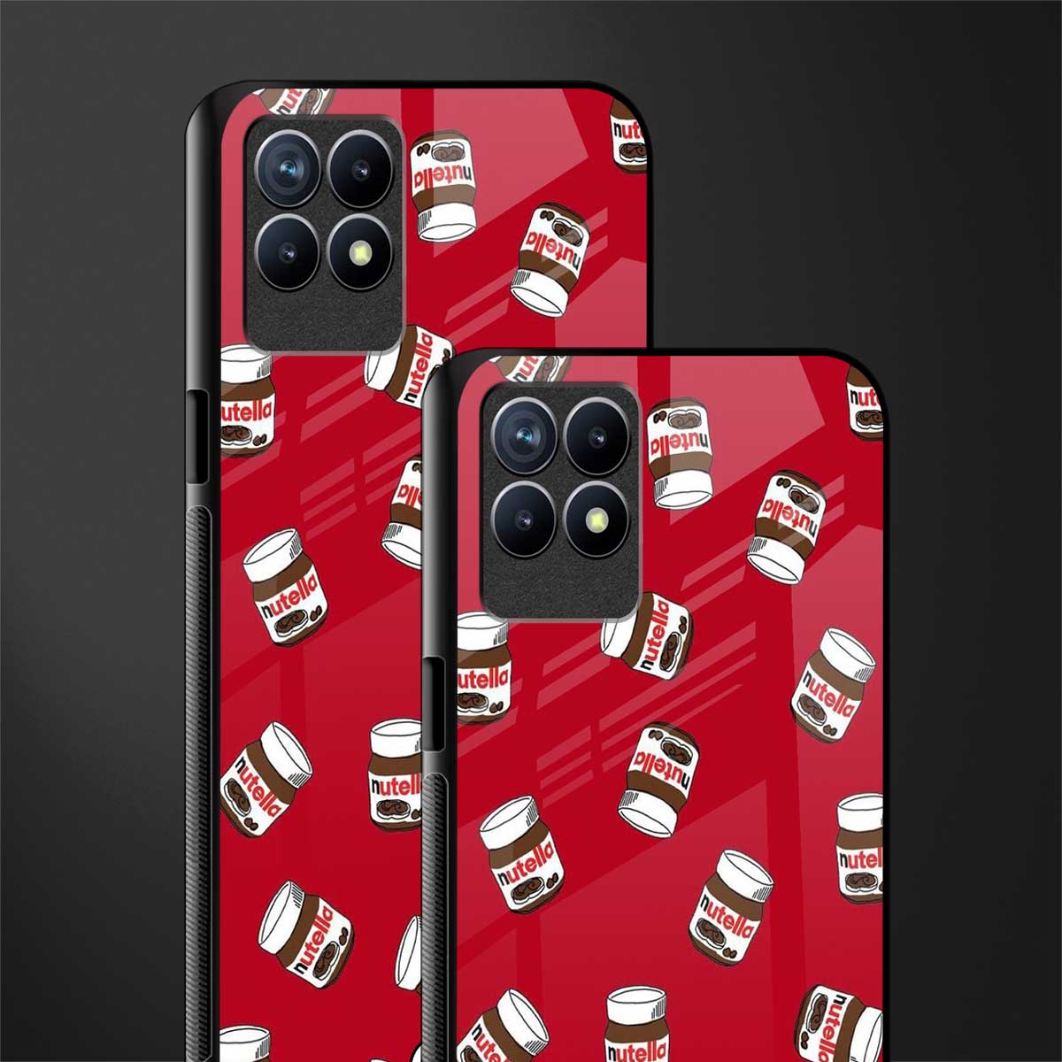 red nutella glass case for realme 8i image-2